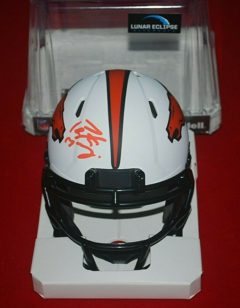 PEYTON MANNING Denver broncos signed Lunar Eclipse Mini Helmet (FAN COA)