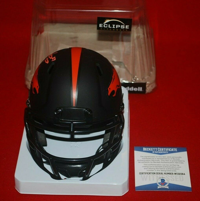 STEVE ATWATER Denver Broncos signed ECLIPSE Mini Helmet BAS COA