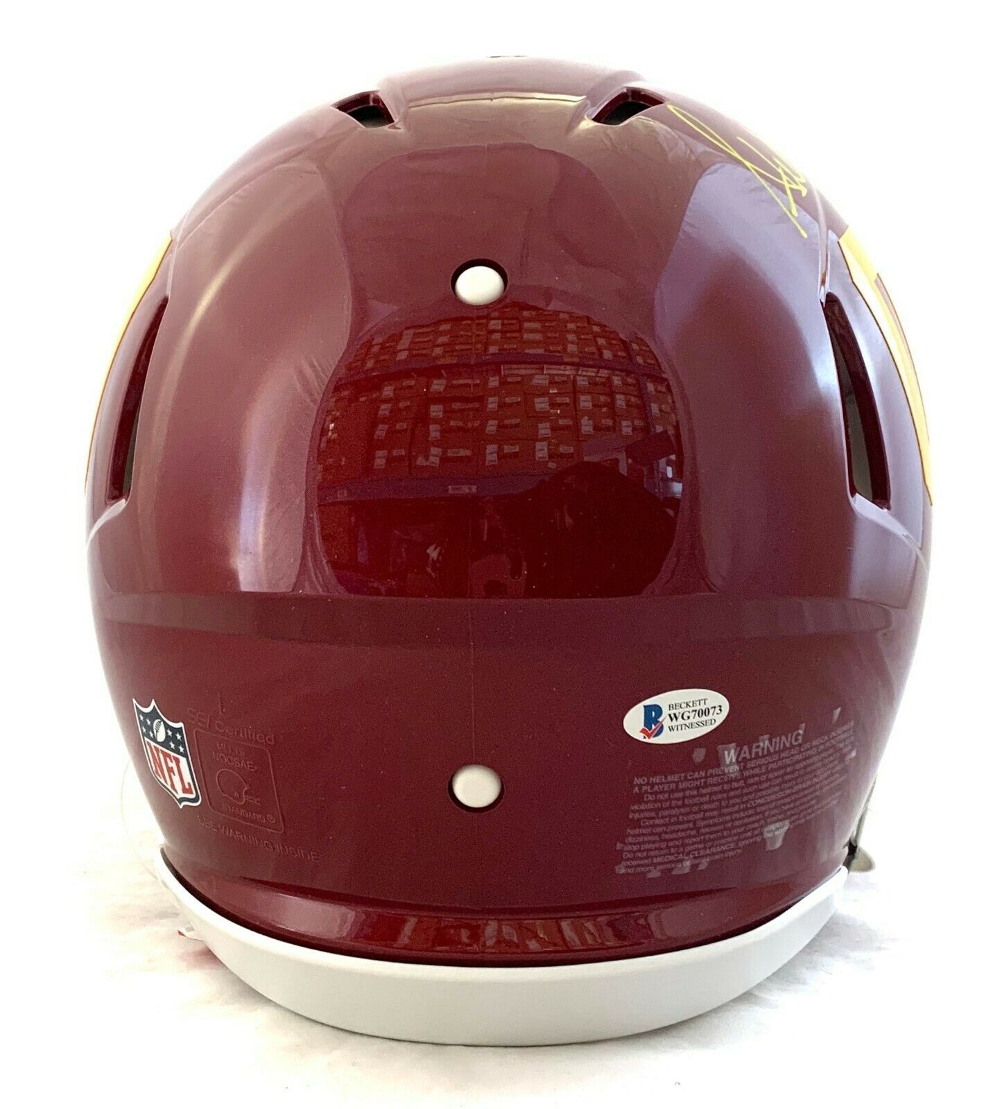 Alex Smith Washington Redskins Signed Washington Redskins Full-sized Speed Authentic Helmet (BAS COA)