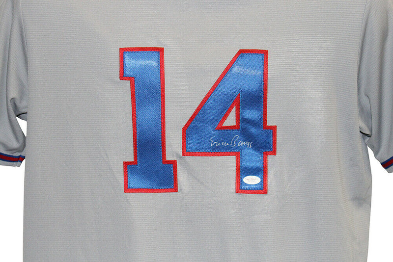 Ernie Banks Chicago Cubs Signed Cooperstown Jersey (JSA COA)