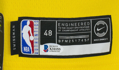 Stephen Curry Golden State Warriors Signed Yellow Basketball Jersey (BAS COA)