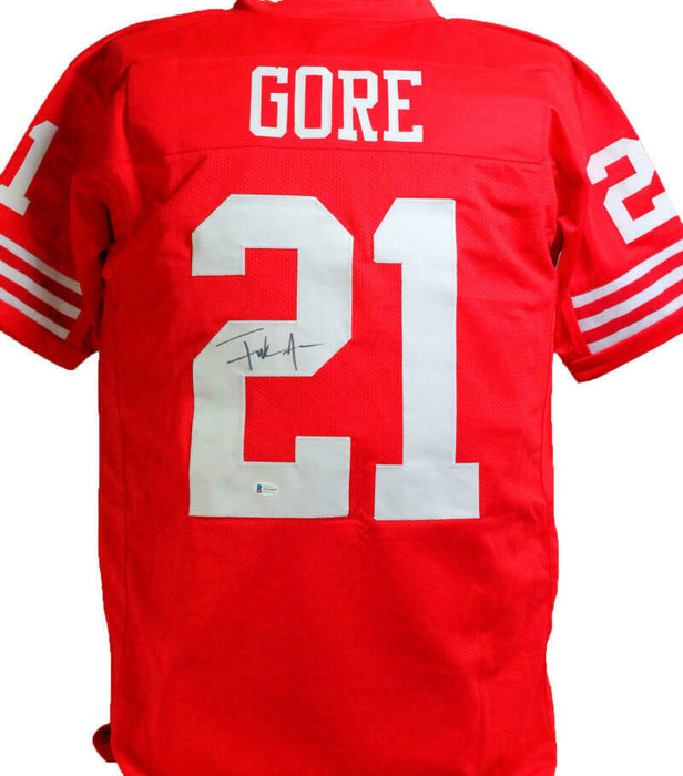 Frank Gore San Francisco 49ers Signed Red Pro Style Jersey *Black (JSA COA)
