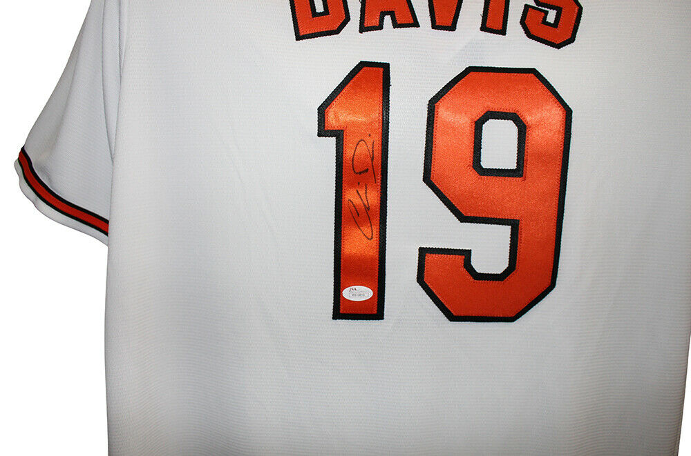 Chris Davis Baltimore Orioles Signed Majestic White XL Jersey (JSA COA)
