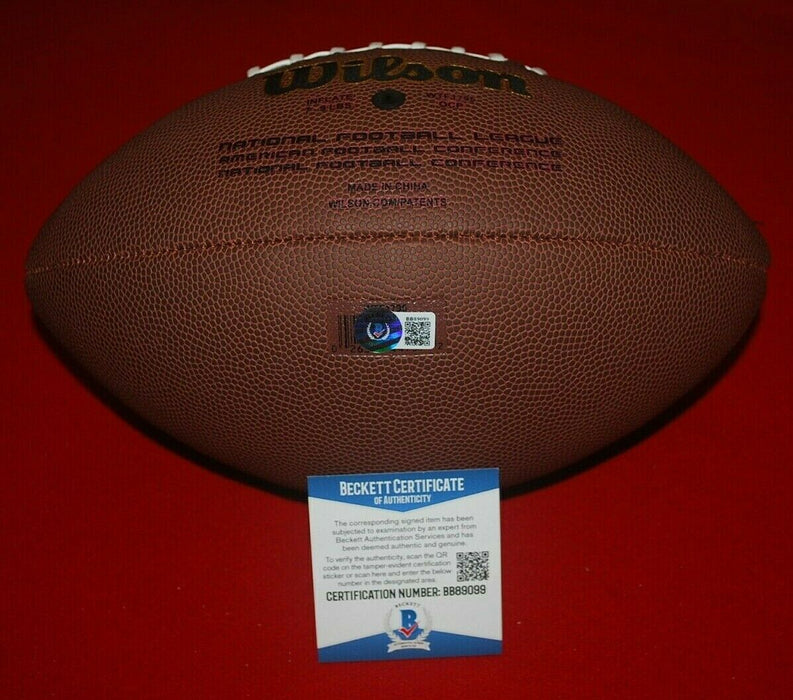 TERRELLE DAVIS Denver Broncos signed SUPER GRIP NFL Football BAS COA