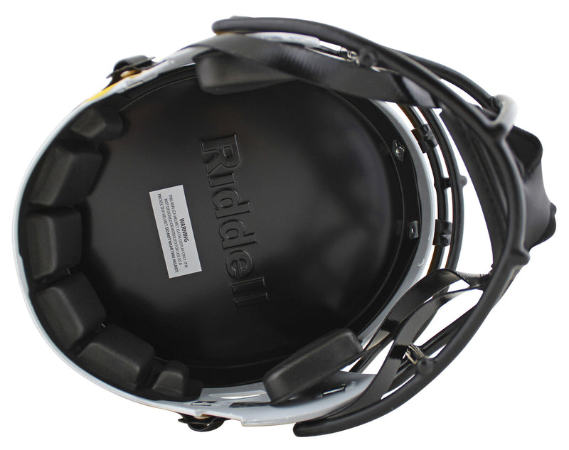 Marshall Faulk Los Angeles Rams Signed Lunar F/S Speed Replica Helmet BAS COA (St. Louis)