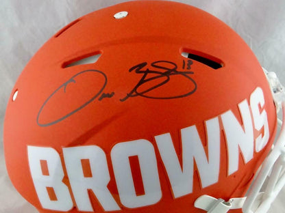 Odell Beckham Cleveland Browns Signed F/S AMP Speed Authentic Helmet (JSA COA)