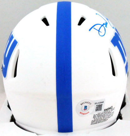 Daniel Jones New York Giants Signed New York Giants Lunar Speed Mini Helmet *Blue (BAS COA)