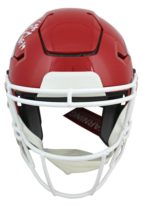 Tony Gonzalez Kansas City Chiefs Signed Speed Flex Full-sized Helmet with "HOF 19" (BAS COA)