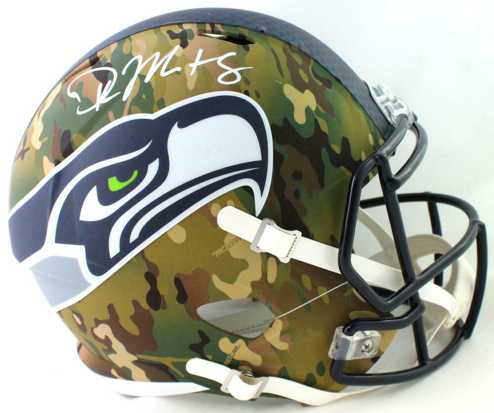 Seahawks DK Metcalf Signed Lunar Full Size Speed Rep Helmet BAS