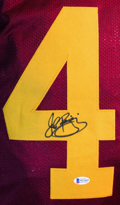 John Riggins Washington Redskins Signed Maroon/Yellow Pro Style Jersey *Black (BAS COA)