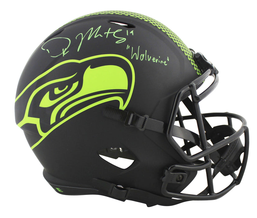 D.K. Metcalf Seattle Seahawks Signed Eclipse Full-sized Speed Replica Helmet with "Wolverine" (BAS COA)