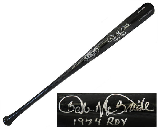 Bake McBride St. Louis Cardinals Signed Rawlings Black Big Stick Bat w/1974 ROY (SCHWARTZ COA)