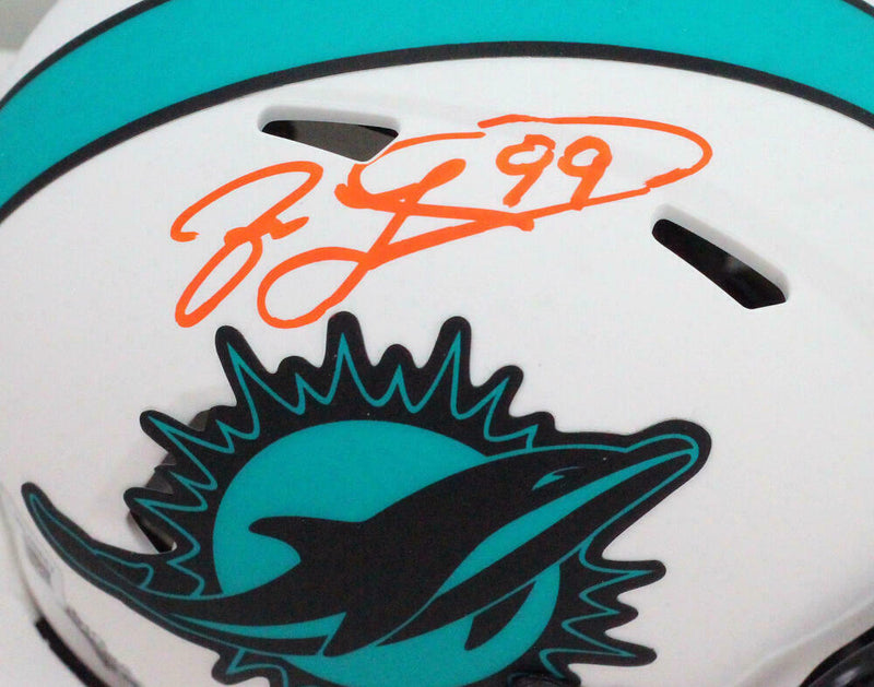Jason Taylor Miami Dolphins Signed Lunar Mini Helmet (BAS COA)
