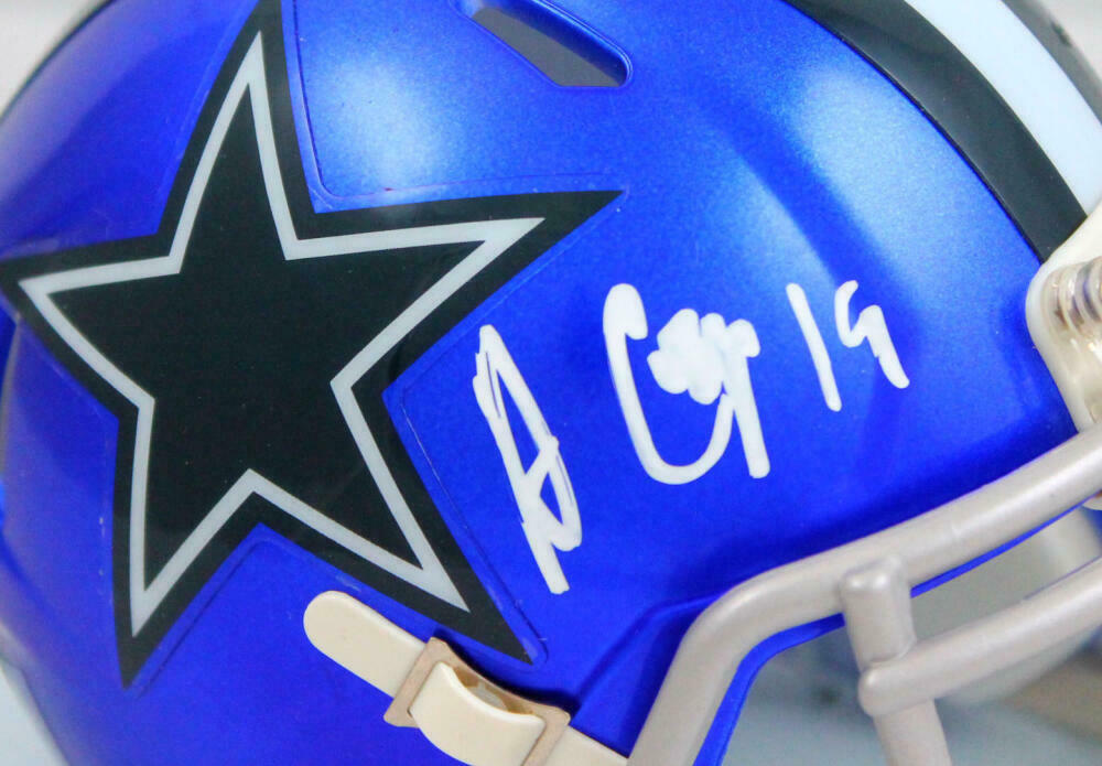 Amari Cooper Dallas Cowboys Signed Flash Speed Mini Helmet (BAS COA)