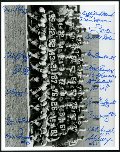 Robinson Dale Green Bay Packers 1966 Packers Autographed Signed 8x10 Photo 19 Sigs A60596 (BAS COA)