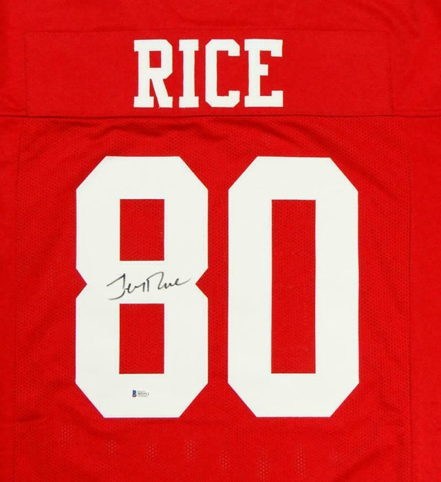 Jerry Rice San Francisco 49ers Signed Red Pro Style Jersey (BAS COA)