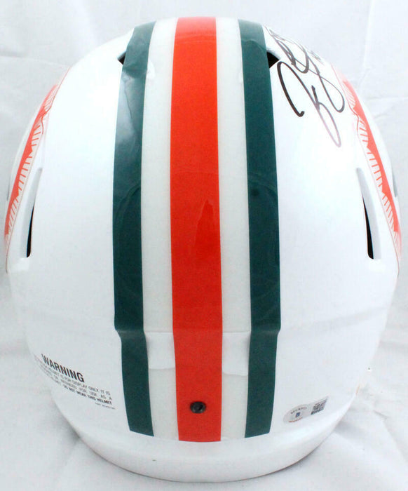 Jason Taylor Miami Dolphins Signed F/S Tribute Speed Replica Helmet W/ HOF (BAS COA)