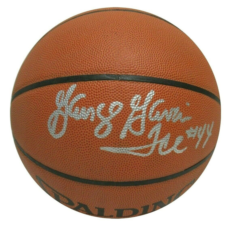 George The Iceman Gervin Signed San Antonio Spurs Autographed Basketball AJ56262 (PSA/DNA COA)