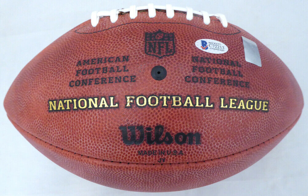 DESHAUN WATSON & DEANDRE HOPKINS HOUSTON TEXANS AUTOGRAPHED NFL FOOTBALL TEXANS #143298 (BAS COA)