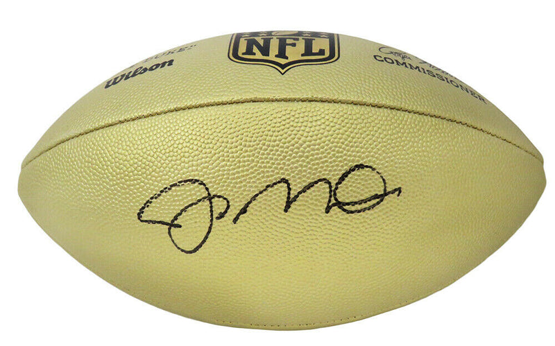 Joe Montana San Francisco 49ers Signed Wilson Duke Gold Football (SCHWARTZ)