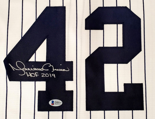 Mariano Rivera New York Yankees Autographed Nike White Jersey L "HOF 2019" 182151 (BAS COA)