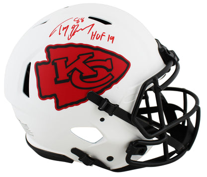 Tony Gonzalez Kansas City Chiefs Signed Lunar Full-sized Speed Proline Helmet with HOF 19 (BAS COA)
