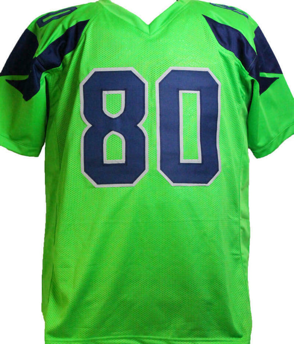 Steve Largent Seattle Seahawks Signed Green Pro Style Jersey with HOF (BAS COA)