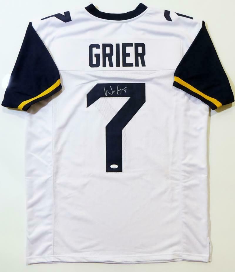 Will Grier Autographed White College Style Jersey (JSA COA)