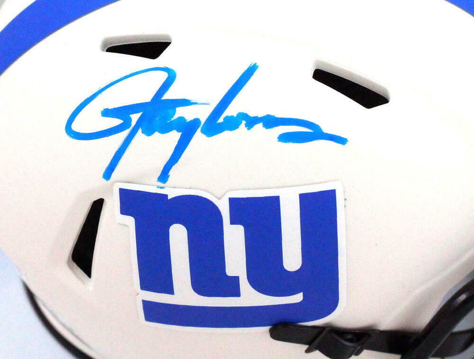 Lawrence Taylor New York Giants Signed NY Giants Lunar Speed Mini Helmet *Blue (BAS COA)