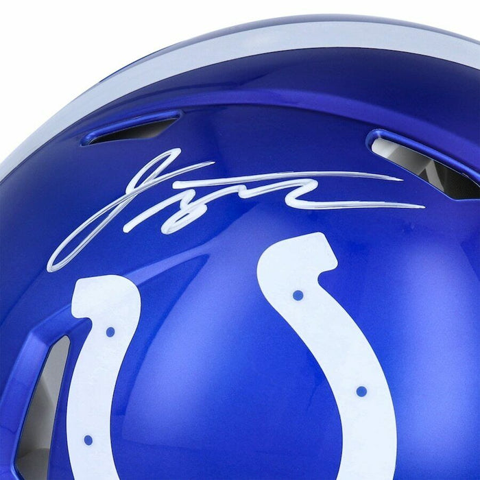Jonathan Taylor Indianapolis Colts Signed Speed Authentic Flash Helmet FAN COA (Baltimore)