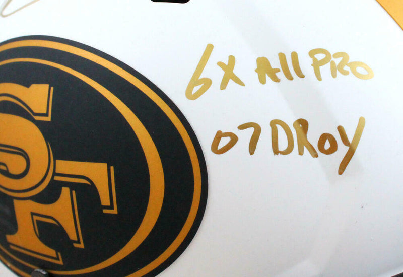 Patrick Willis San Francisco 49ers Signed 49ers Lunar Authentic Full-sized Helmet with 3 Insc (BAS COA)