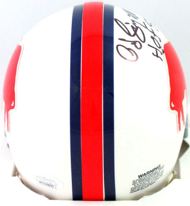 OJ Simpson Buffalo Bills Signed 65-73 TB Mini Helmet w/HOF (JSA COA)