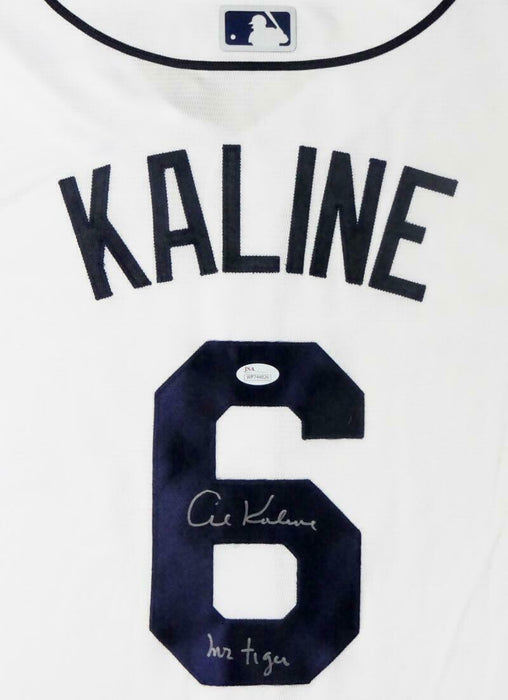Al Kaline Detroit Tigers Signed White Majestic Jersey w/ Mr. Tiger (JS —  Ultimate Autographs