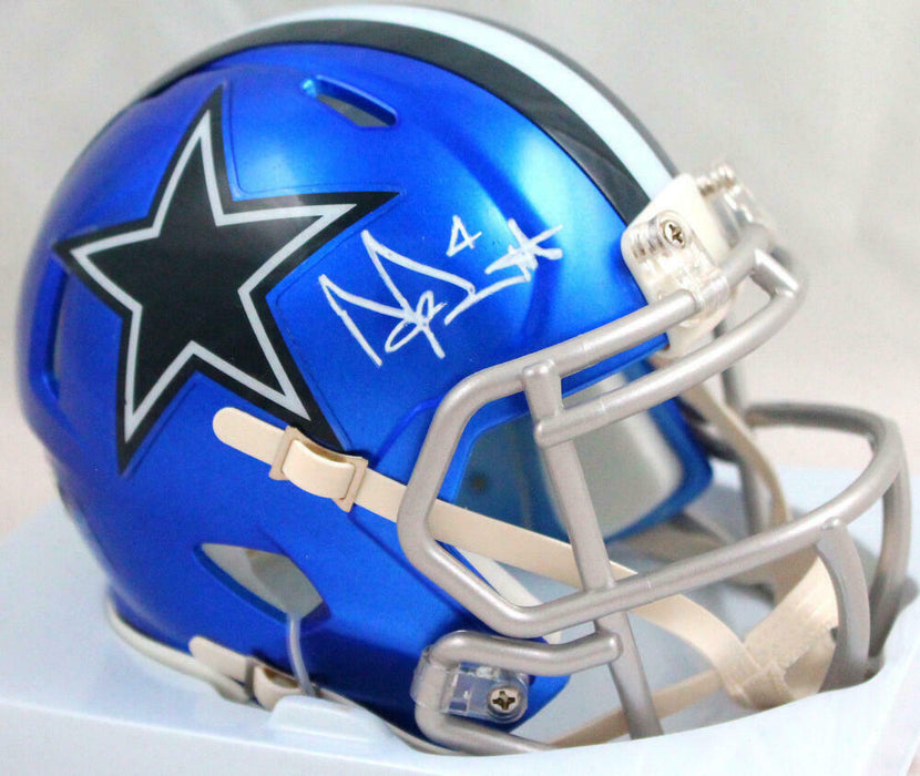 Dak Prescott Autographed Dallas Cowboys Flash Speed Mini Helmet-BAS COA