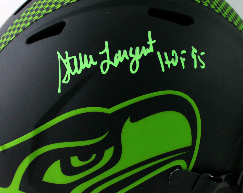 Steve Largent Seattle Seahawks Signed Seattle Seahawks Full-sized Eclipse Helmet (BAS COA)