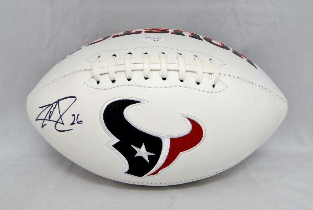Lamar Miller Houston Texans Logo Football (JSA COA)