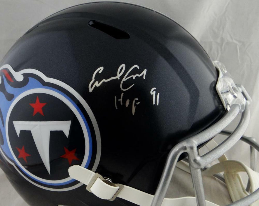 Earl Campbell Signed Dallas Cowboys Tenn Titans F/S Speed Helmet w/ HOF- (JSA COA)