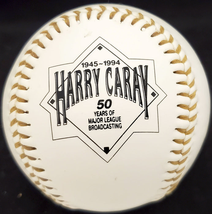 Harry Caray Autographed Fotoball Baseball Announcer Holy Cow