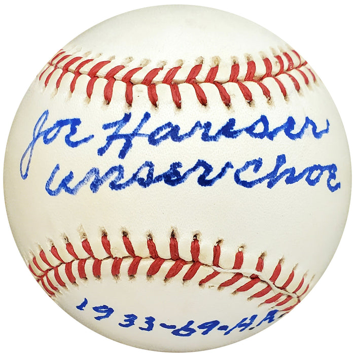 Joe Hauser Signed AL Baseball "Unser Choe" (PSA/DNA COA)