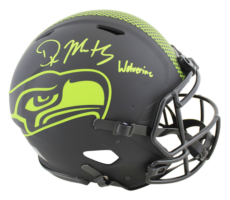 D.K. Metcalf Seattle Seahawks Signed Eclipse Full-sized Speed Proline Helmet with "Wolverine" (BAS COA)
