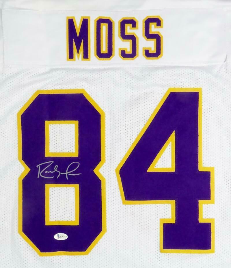 Randy Moss Minnesota Vikings Autographed White Pro Style Jersey - (BAS COA)