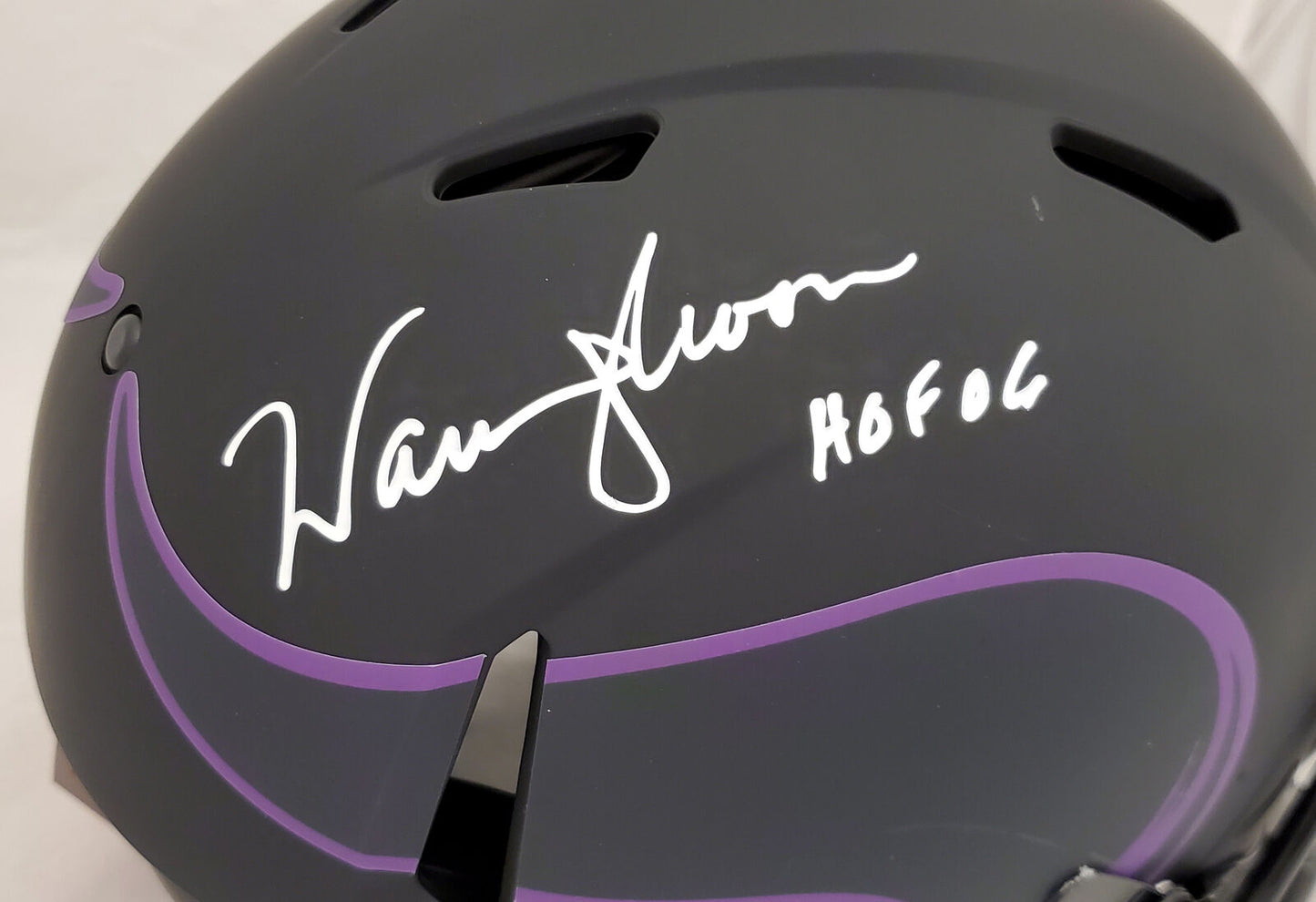 Warren Moon Minnesota Vikings Autographed Viking Eclipse full size Authentic Helmet 187024 (BAS COA)