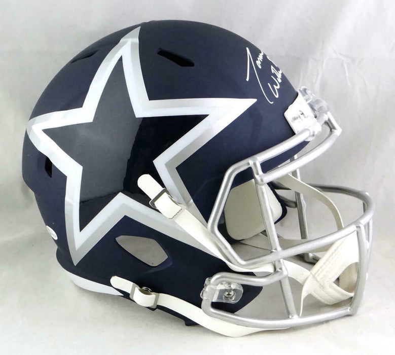 Jason Witten Autographed Dallas Cowboys F/S AMP Speed Helmet - BAS COA