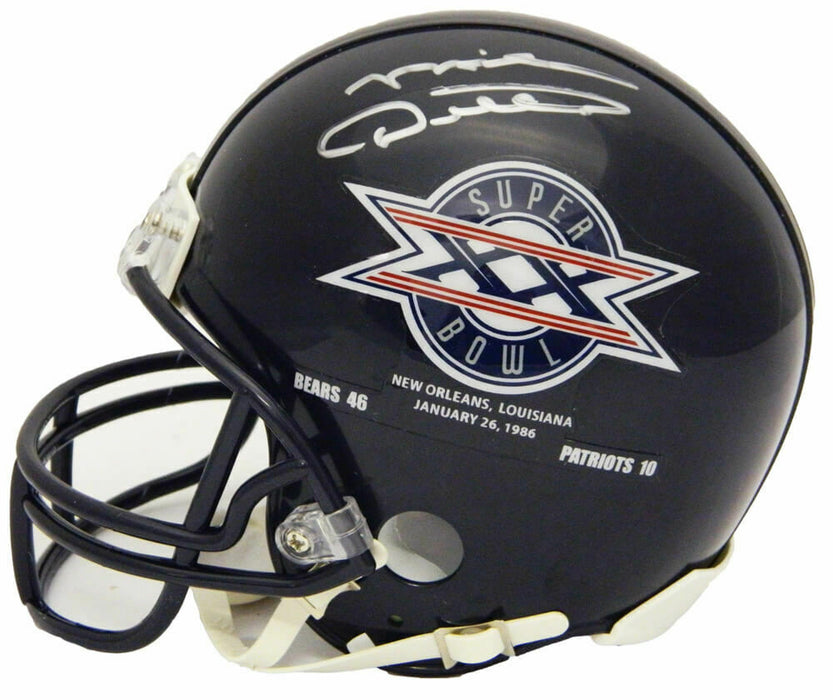 MIKE DITKA Chicago Bears Signed Super Bowl XX Champs Logo Riddell Mini Helmet (SS COA)