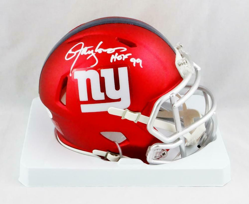 Lawrence Taylor New York Giants Signed New York Giants Blaze Mini Helmet with HOF *White (JSA COA)