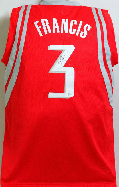 Steve Francis Autographed Red w/ White Pro Style Jersey (BAS COA)