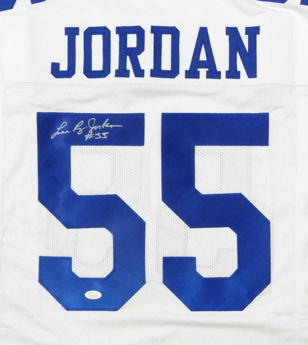 Lee Roy Jordan Autographed Dallas Cowboys White Pro Style Jersey- JSA COA