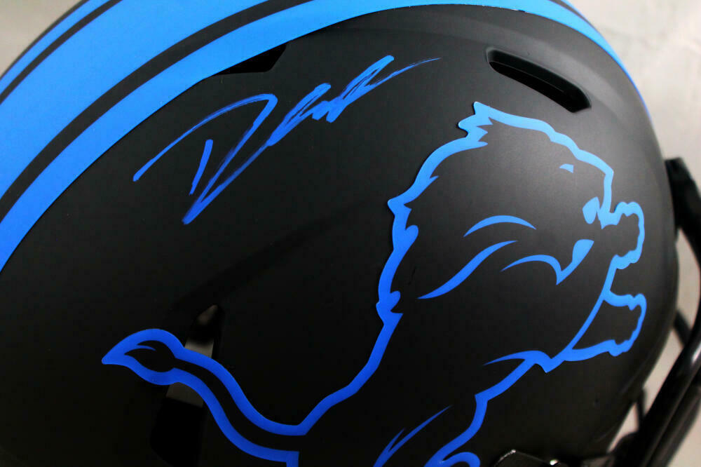 D'Andre Swift Detroit Lions Signed F/S Eclipse Authentic Helmet (FAN COA)