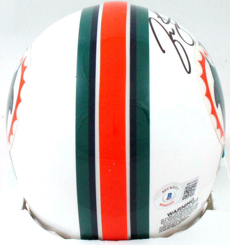 Jason Taylor Miami Dolphins Signed 97-12 Mini Helmet (BAS COA)