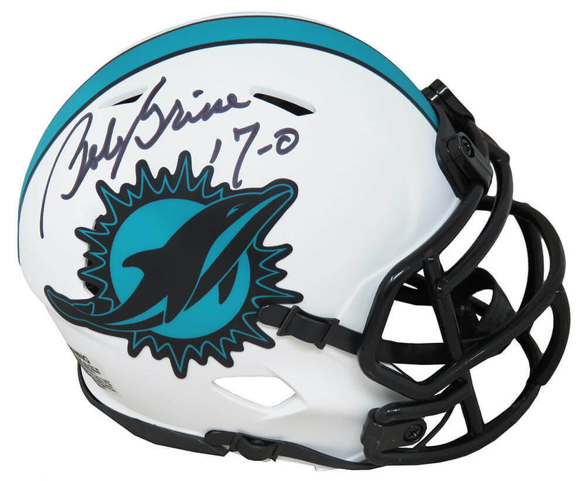 Bob Griese Miami Dolphins Signed Lunar Eclipse Riddell Mini Helmet w/17-0 (SCHWARTZ)